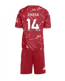 Billige Fotballdrakt Liverpool Federico Chiesa #14 Replika Hjemmedraktsett Barn 2026-27 Kortermet (med bukser)